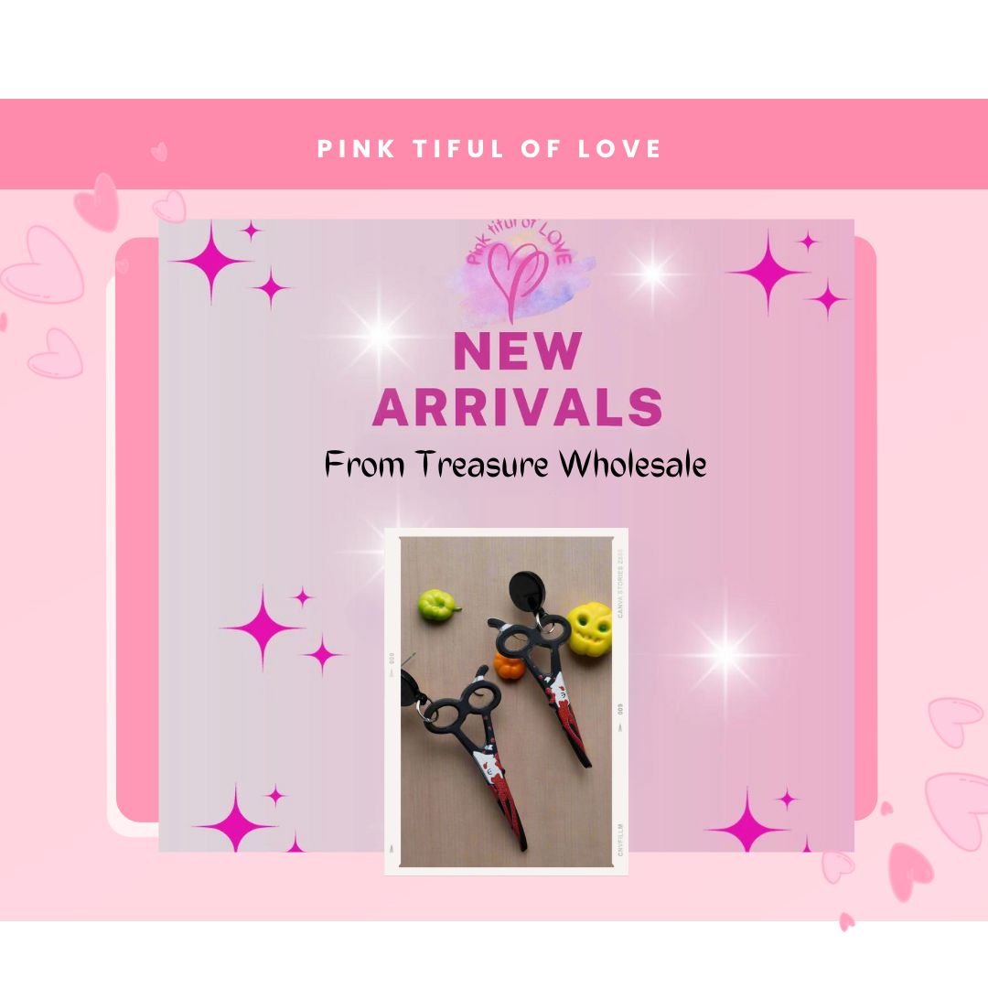 Halloween Bloody Goth Scissors post EarringsPink tiful of LOVE