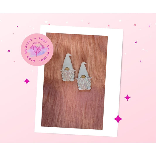 Wedding Gnome Stud Earrings
