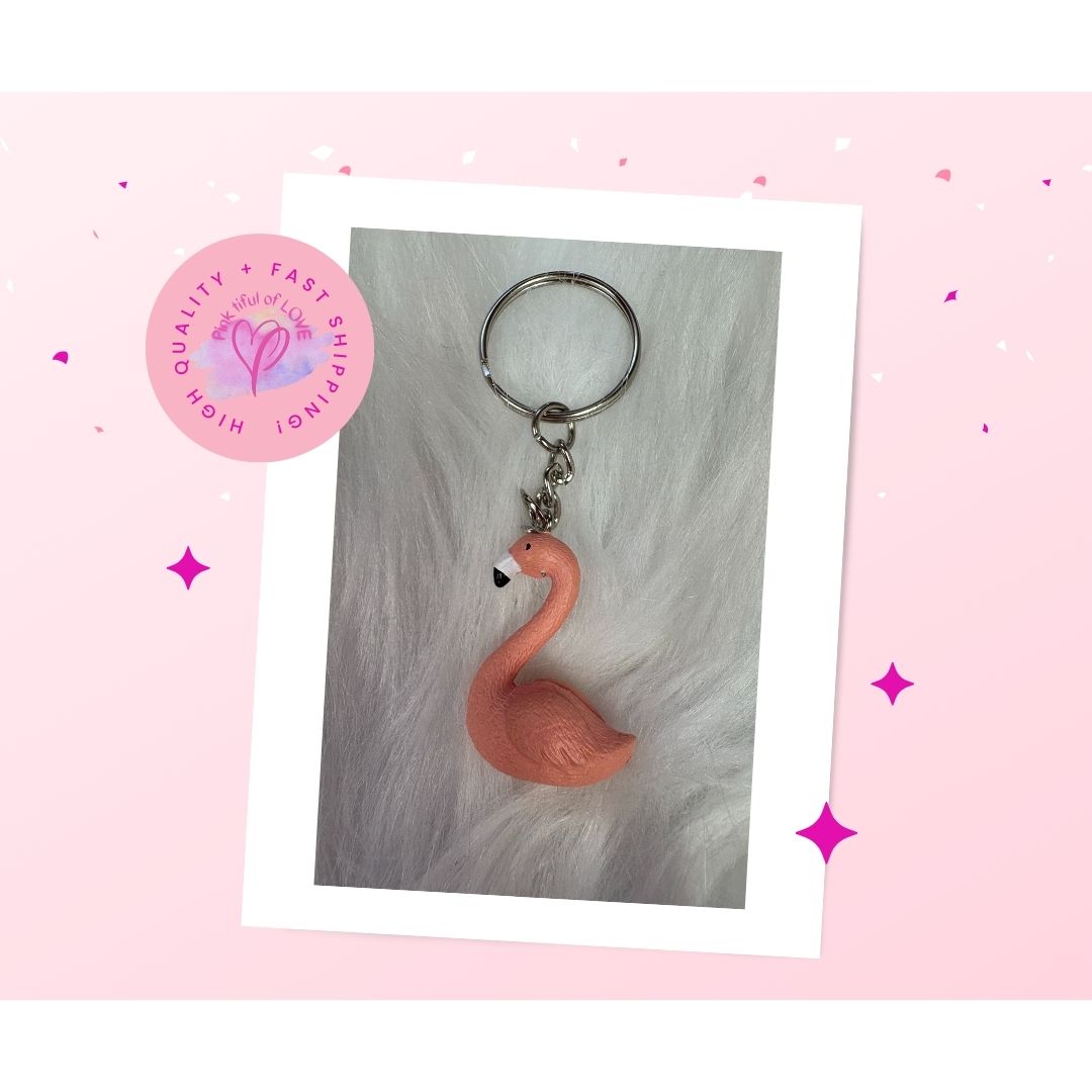 Pink Flamingo Key Chain