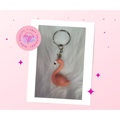 Pink Flamingo Key Chain