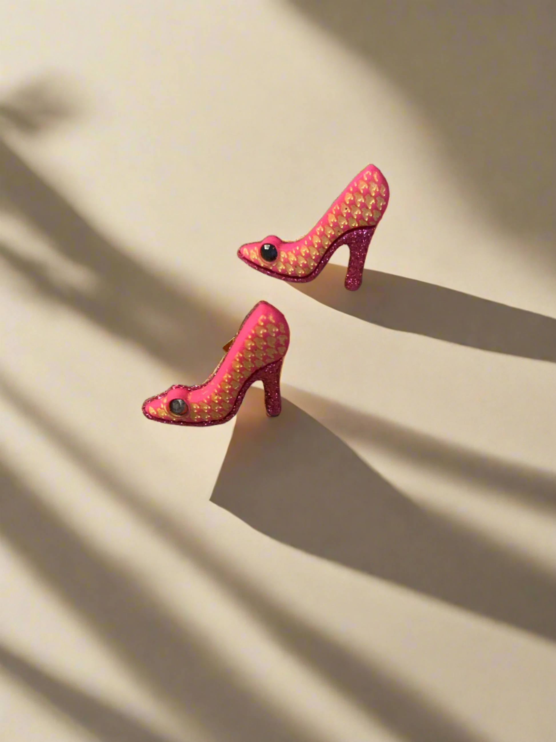 Fashionable High heel  Post EarringsPink tiful of LOVE