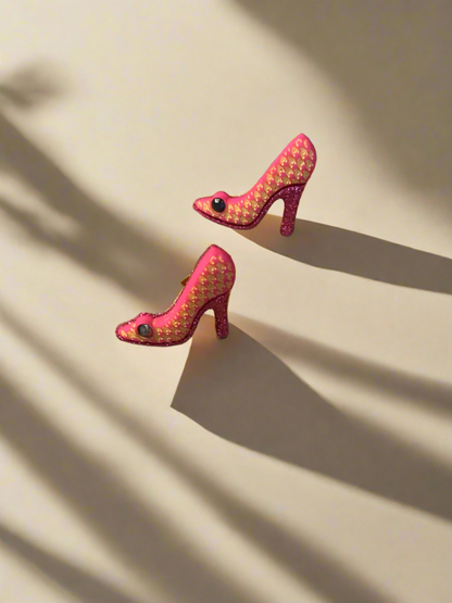 Fashionable High heel  Post EarringsPink tiful of LOVE