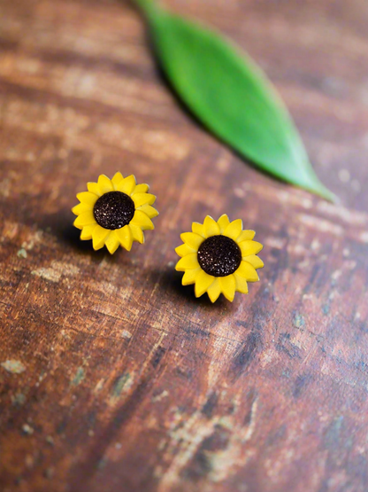 SUNFLOWER Stud Earrings--A ray of SunshinePink tiful of LOVE