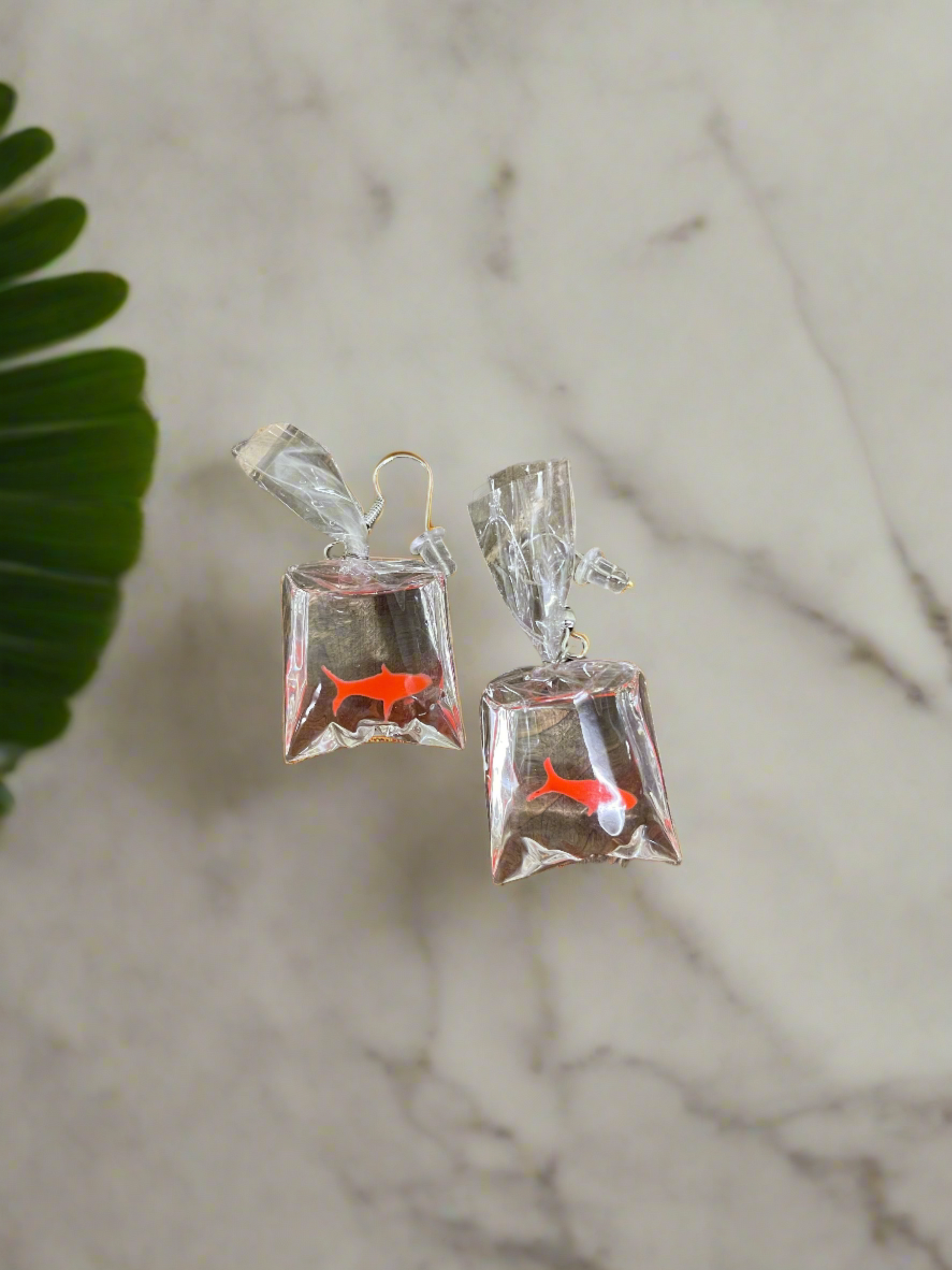 Gold Fish Wire EarringsPink tiful of LOVE