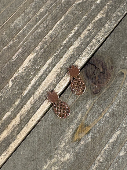 Golden Fruit & Flower Jewelry Bundle – Necklace, Earrings & Rings Set