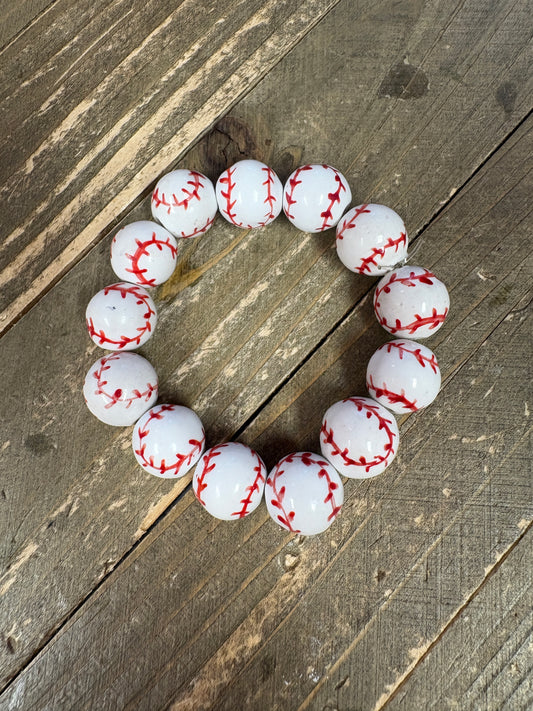 Home Run Baseball Beaded Bracelet