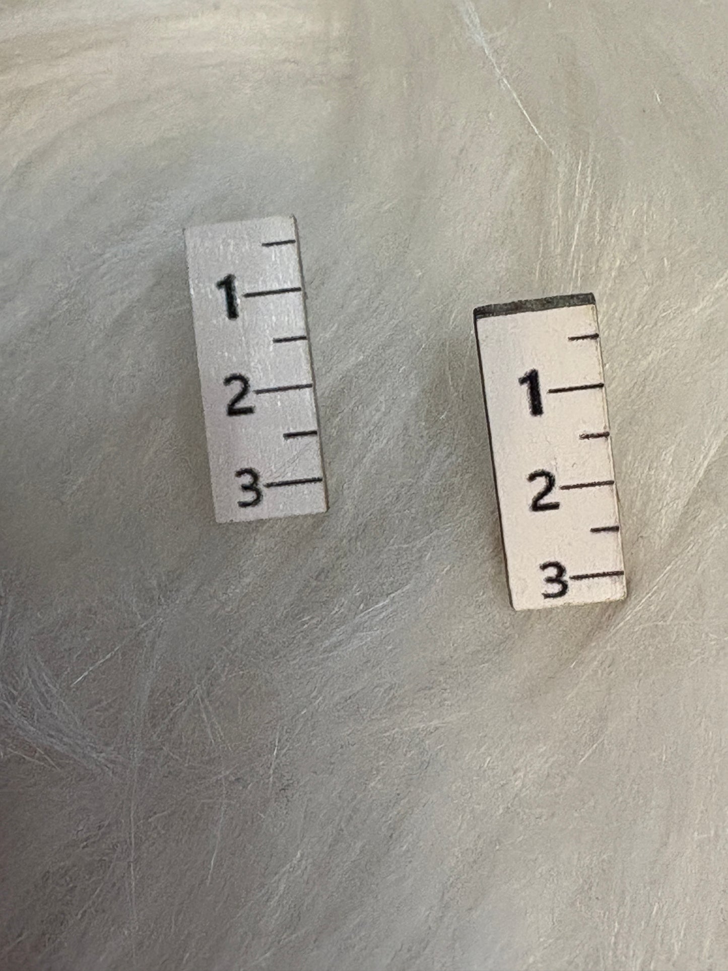Ruler Wooden Stud Earrings