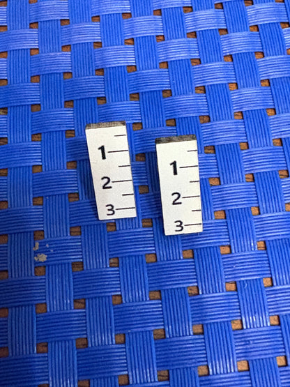 Ruler Wooden Stud Earrings