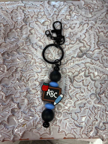 ABC Chalkboard Beaded Keychain – Teacher & Back-to-School Gift