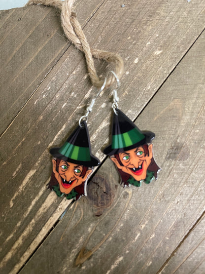 Spooky Witch Charm Wire EarringsPink tiful of LOVE