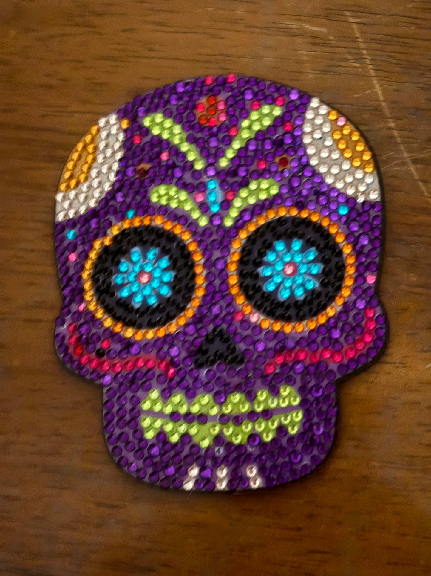 ✨ Diamond Art Coaster Set – Colorful Sugar Skull Sparkle Décor (Set of 9)