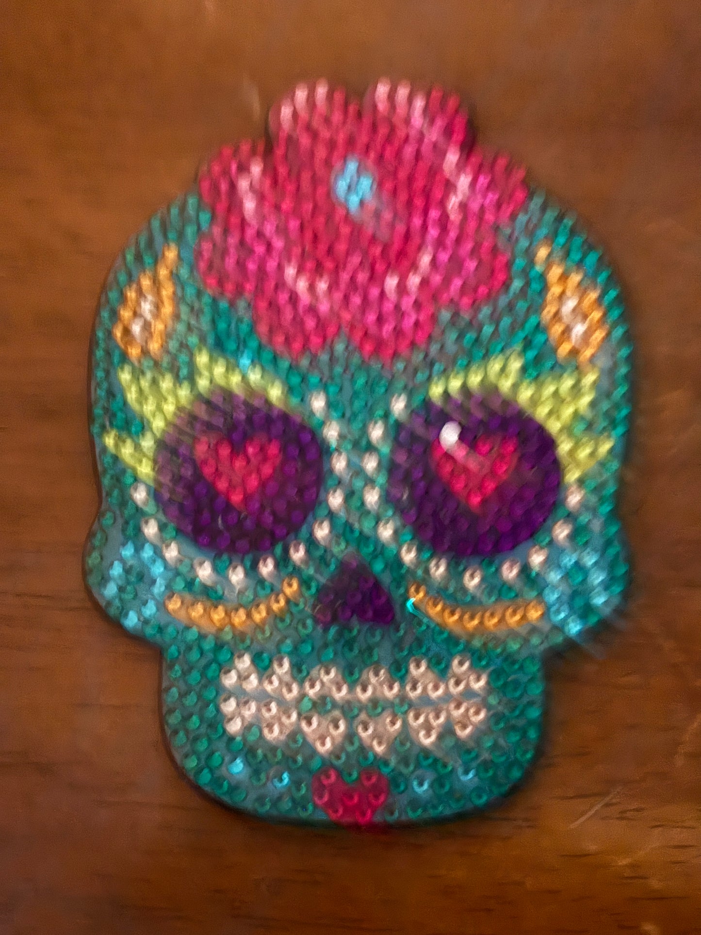 ✨ Diamond Art Coaster Set – Colorful Sugar Skull Sparkle Décor (Set of 9)