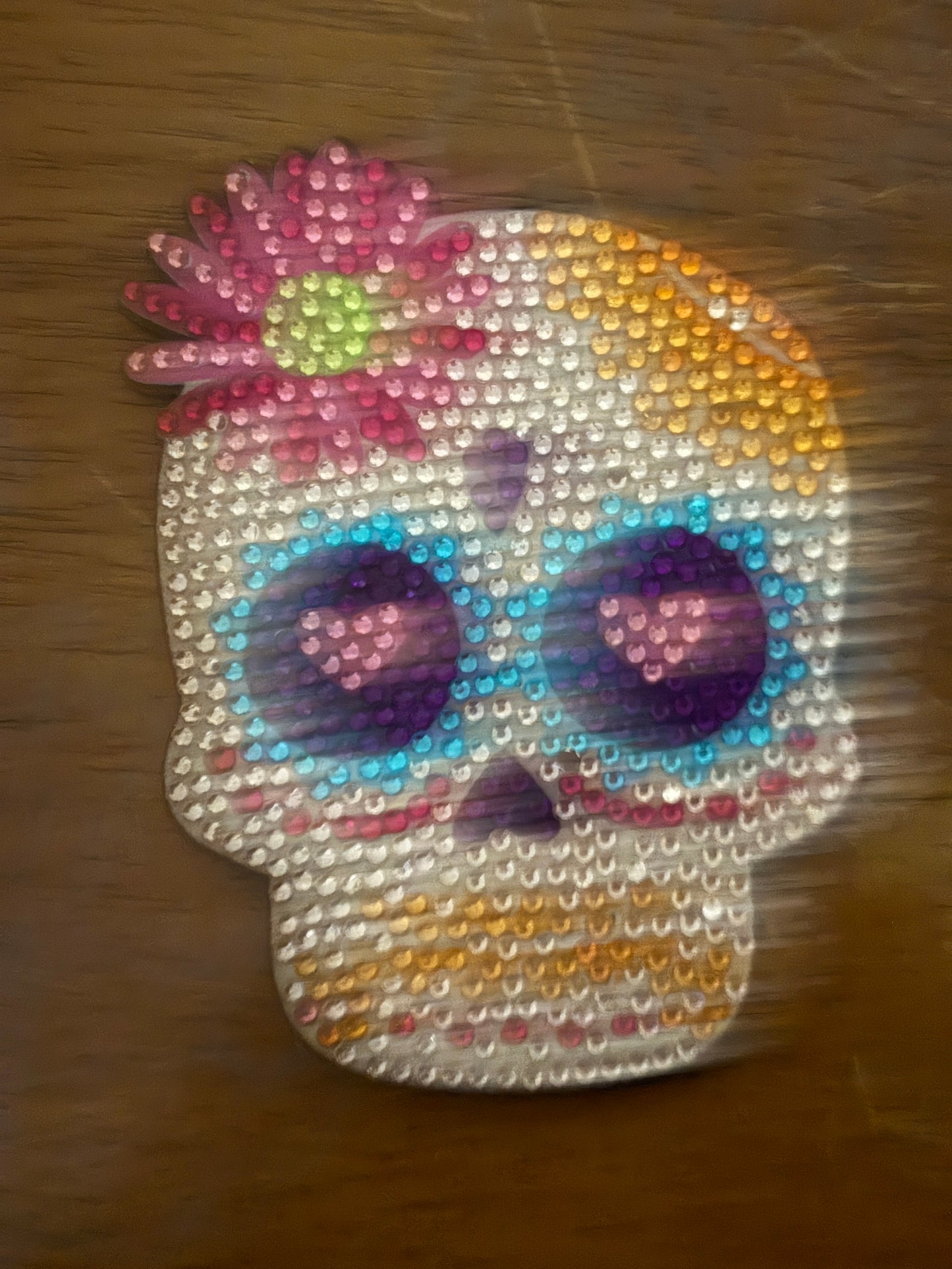 ✨ Diamond Art Coaster Set – Colorful Sugar Skull Sparkle Décor (Set of 9)