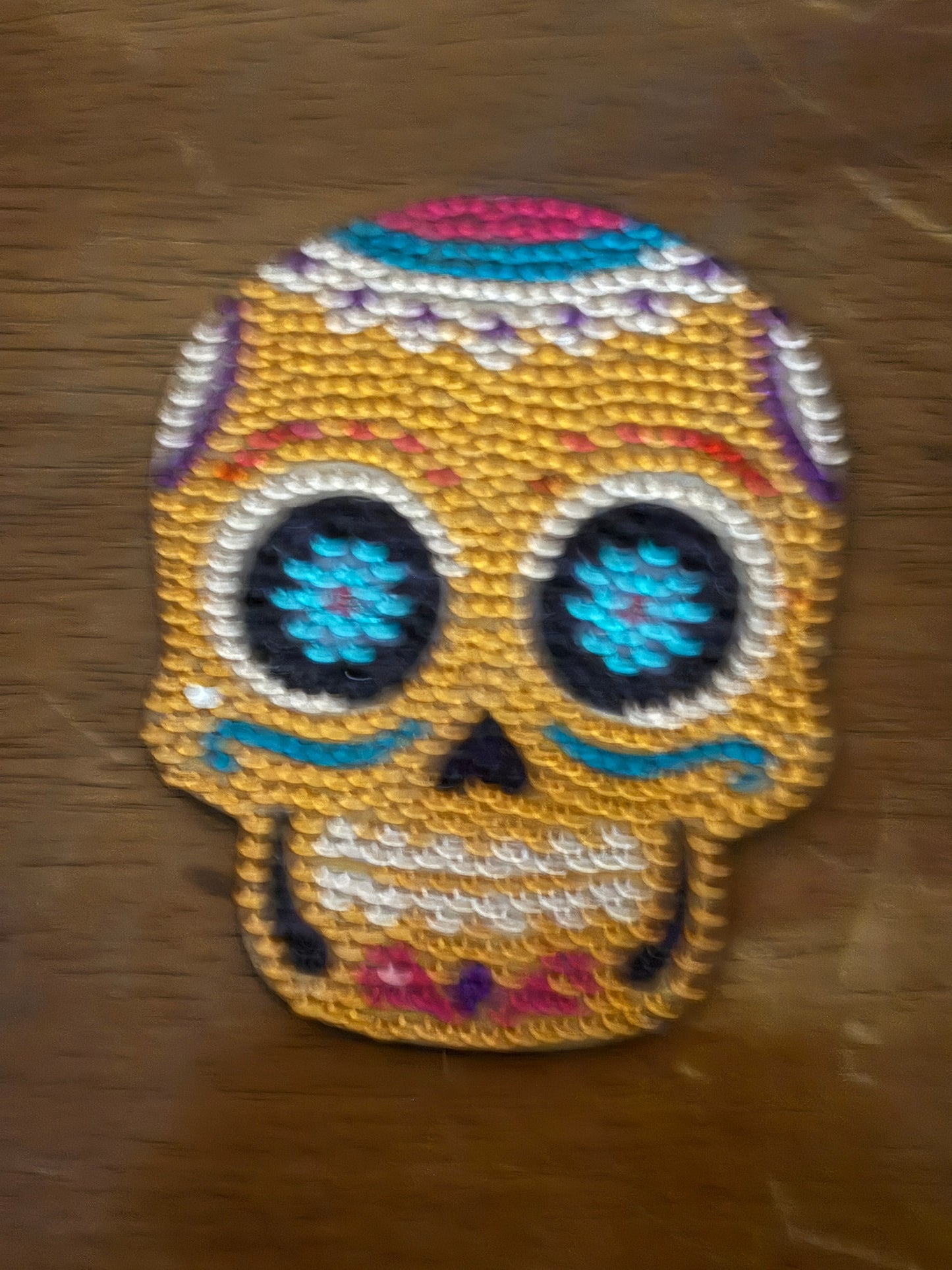 ✨ Diamond Art Coaster Set – Colorful Sugar Skull Sparkle Décor (Set of 9)