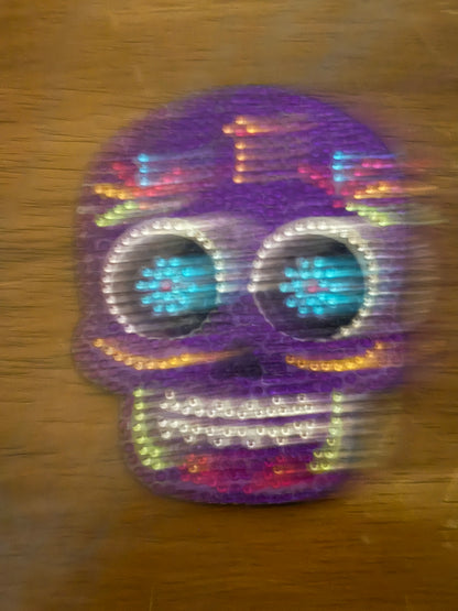 ✨ Diamond Art Coaster Set – Colorful Sugar Skull Sparkle Décor (Set of 9)