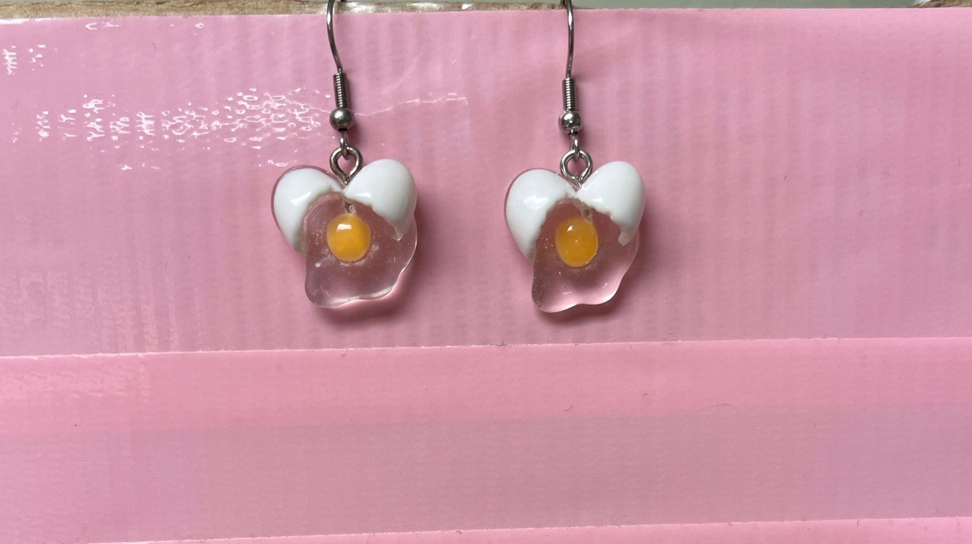Cracked Egg Charms Wire EarringsPink tiful of LOVE