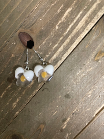 Cracked Egg Charms Wire EarringsPink tiful of LOVE