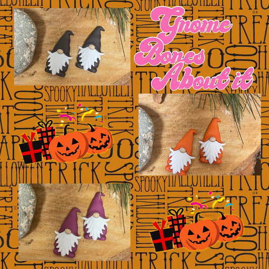 Gnome Bones About It Collection Stud Earrings (3 Halloween colorsto choose from)Pink tiful of LOVE