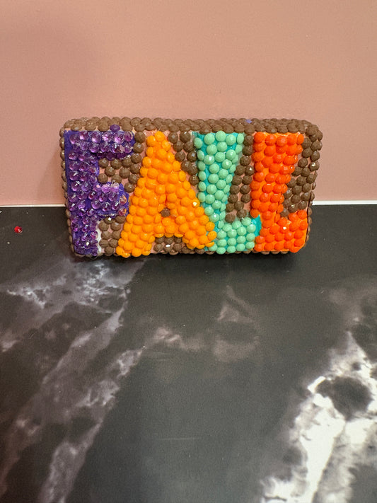Diamond Art Magnet – “FALL” Sparkling Ceramic Décor