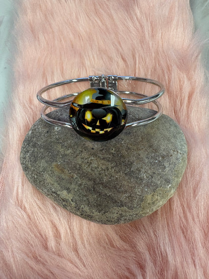 Halloween- Jack-O’-Lantern Hinged Bracelet