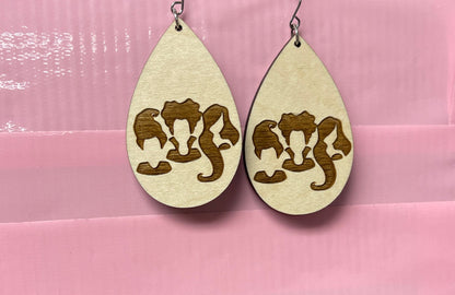 Maple Wood Hocus Pocus Wire EarringsPink tiful of LOVE