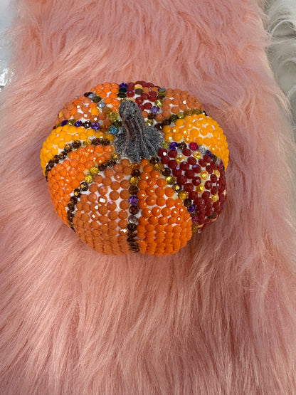 ✨ Diamond Art Pumpkin – Autumn Orange Sparkle Décor (4"x4"x2")