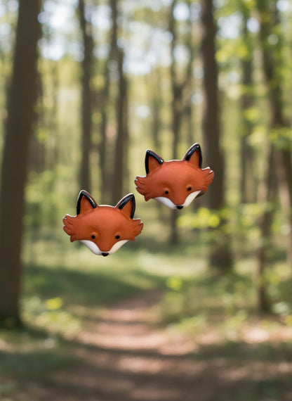 OutFoxed Post Earrings – Charming Woodland Fox Face Studs