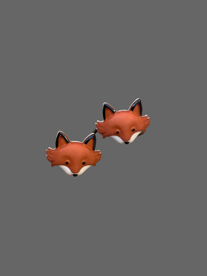 OutFoxed Post Earrings – Charming Woodland Fox Face Studs