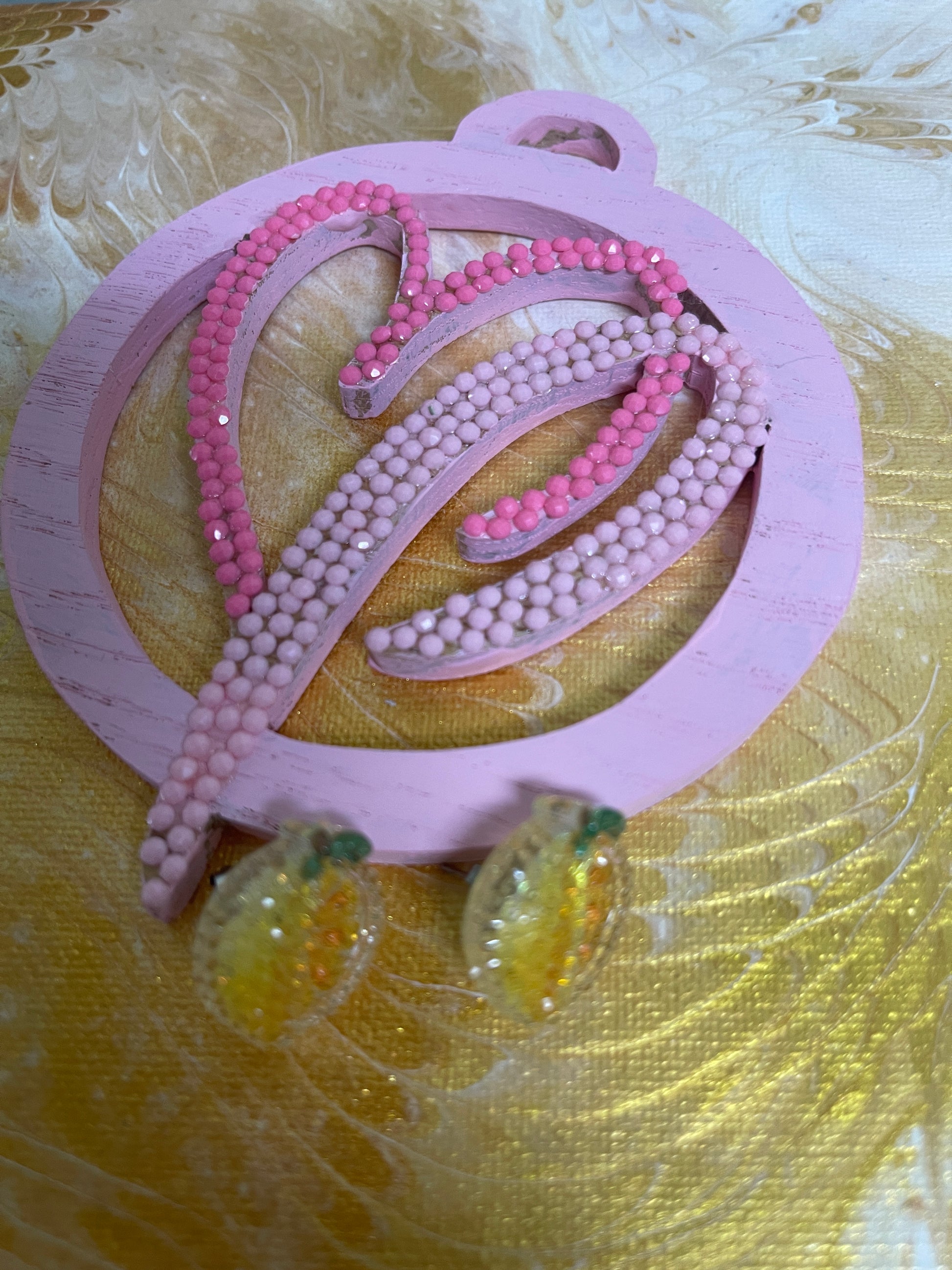 Shimmer Lemon Stud EarringsPink tiful of LOVE