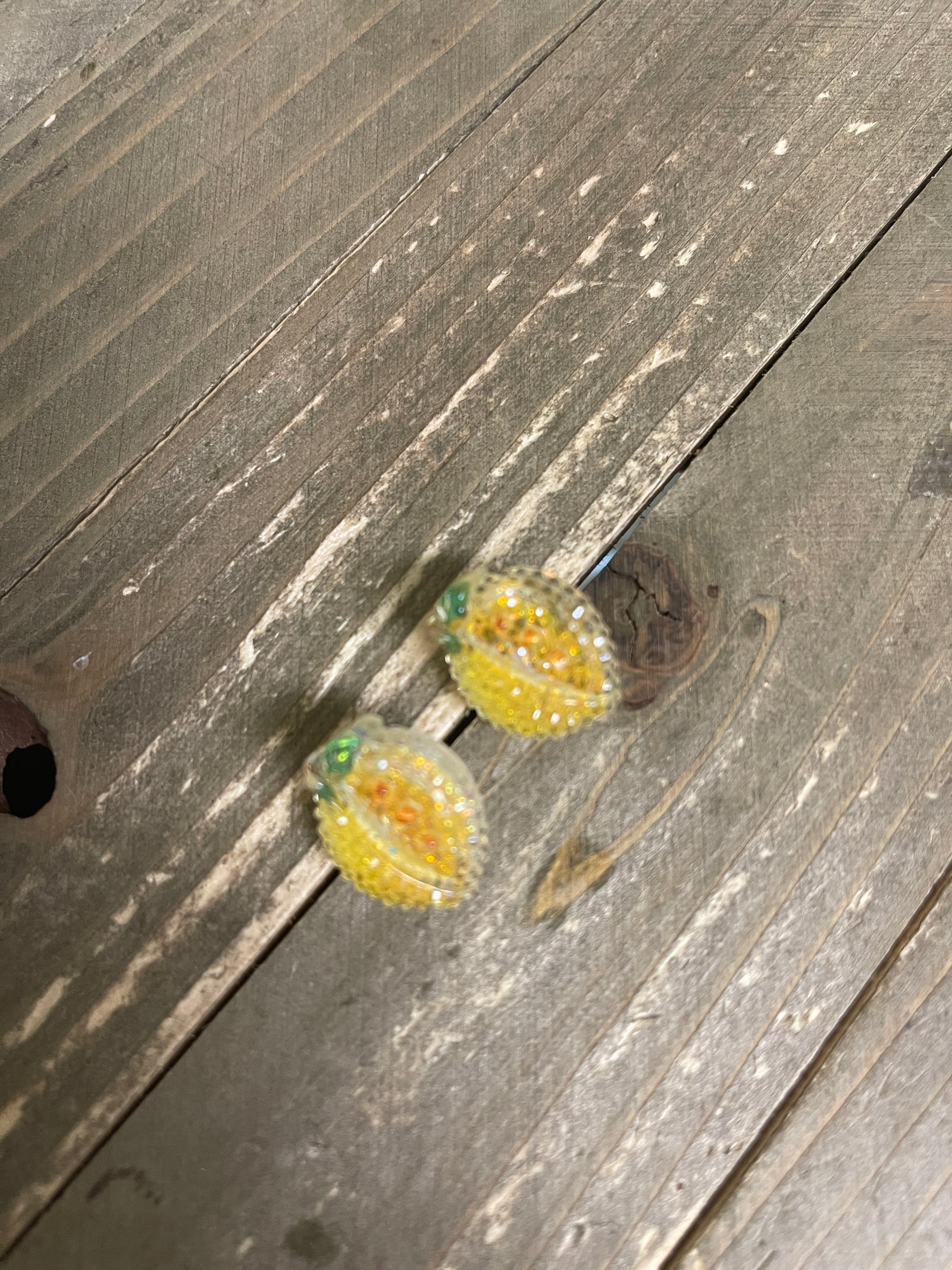 Shimmer Lemon Stud EarringsPink tiful of LOVE
