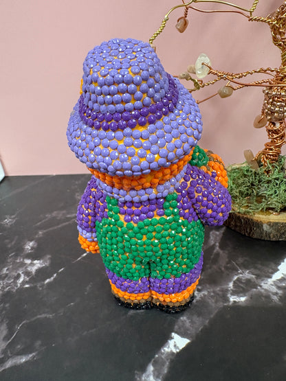 Diamond Art Figurine Set – Fall Scarecrow Friends with Pumpkins & Sunflowers (Ceramic Base)