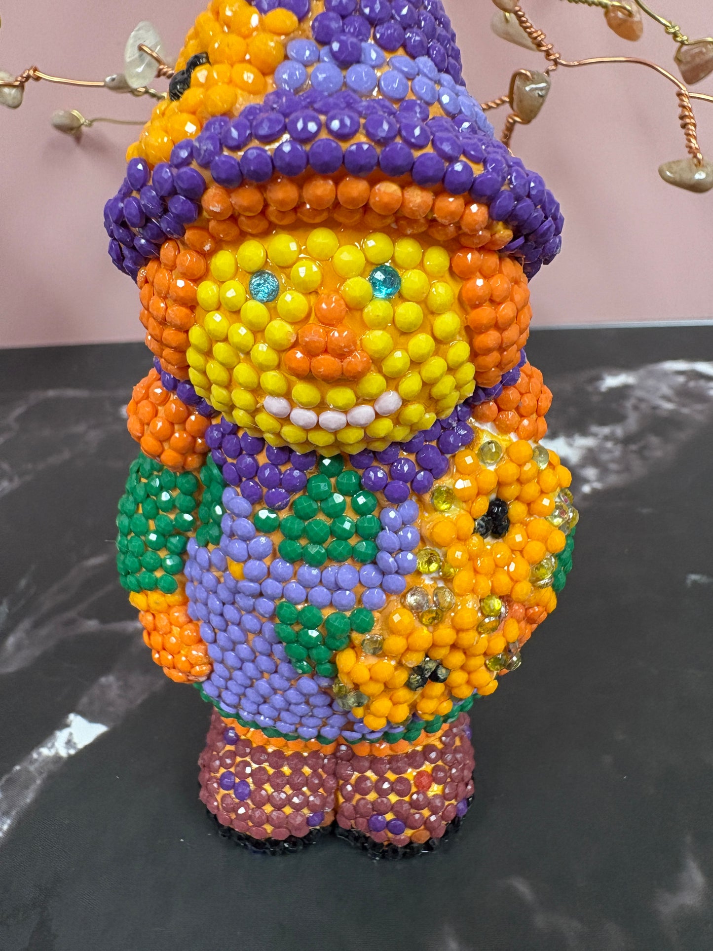 Diamond Art Figurine Set – Fall Scarecrow Friends with Pumpkins & Sunflowers (Ceramic Base)