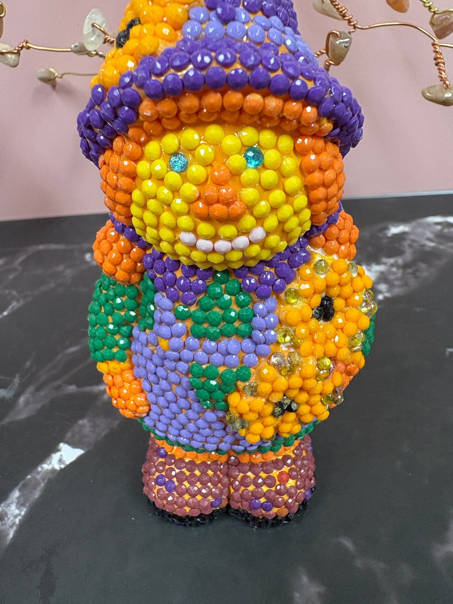 Diamond Art Figurine Set – Fall Scarecrow Friends with Pumpkins & Sunflowers (Ceramic Base)