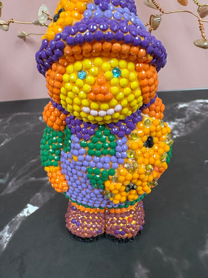 Diamond Art Figurine Set – Fall Scarecrow Friends with Pumpkins & Sunflowers (Ceramic Base)