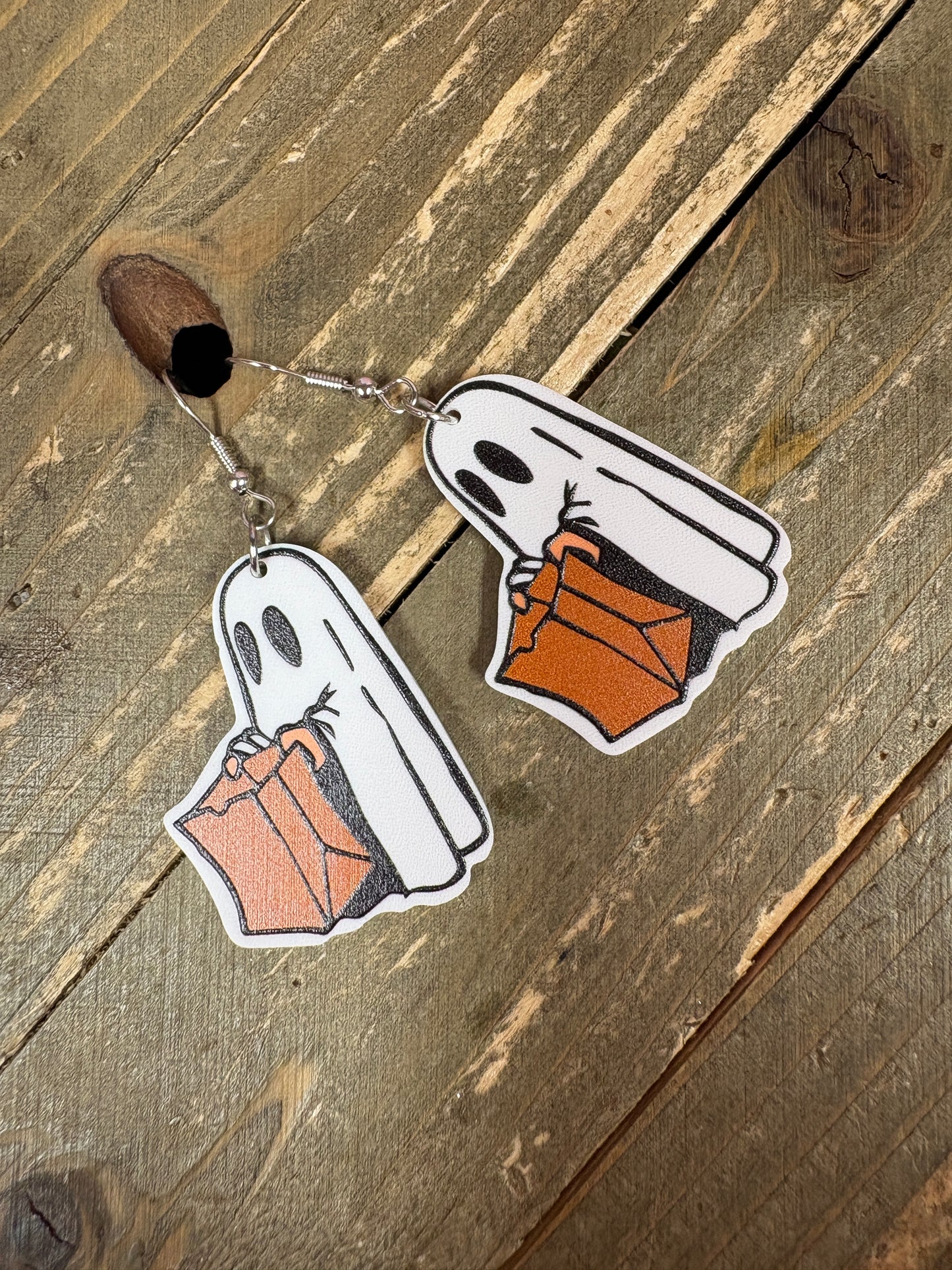 Boo & Bag Halloween Ghost Earrings – Cute Spooky Trick-or-Treat Jewelry