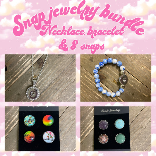 Ginger Snap Bundle includes snap necklace, snap bracelet and 8 snaps