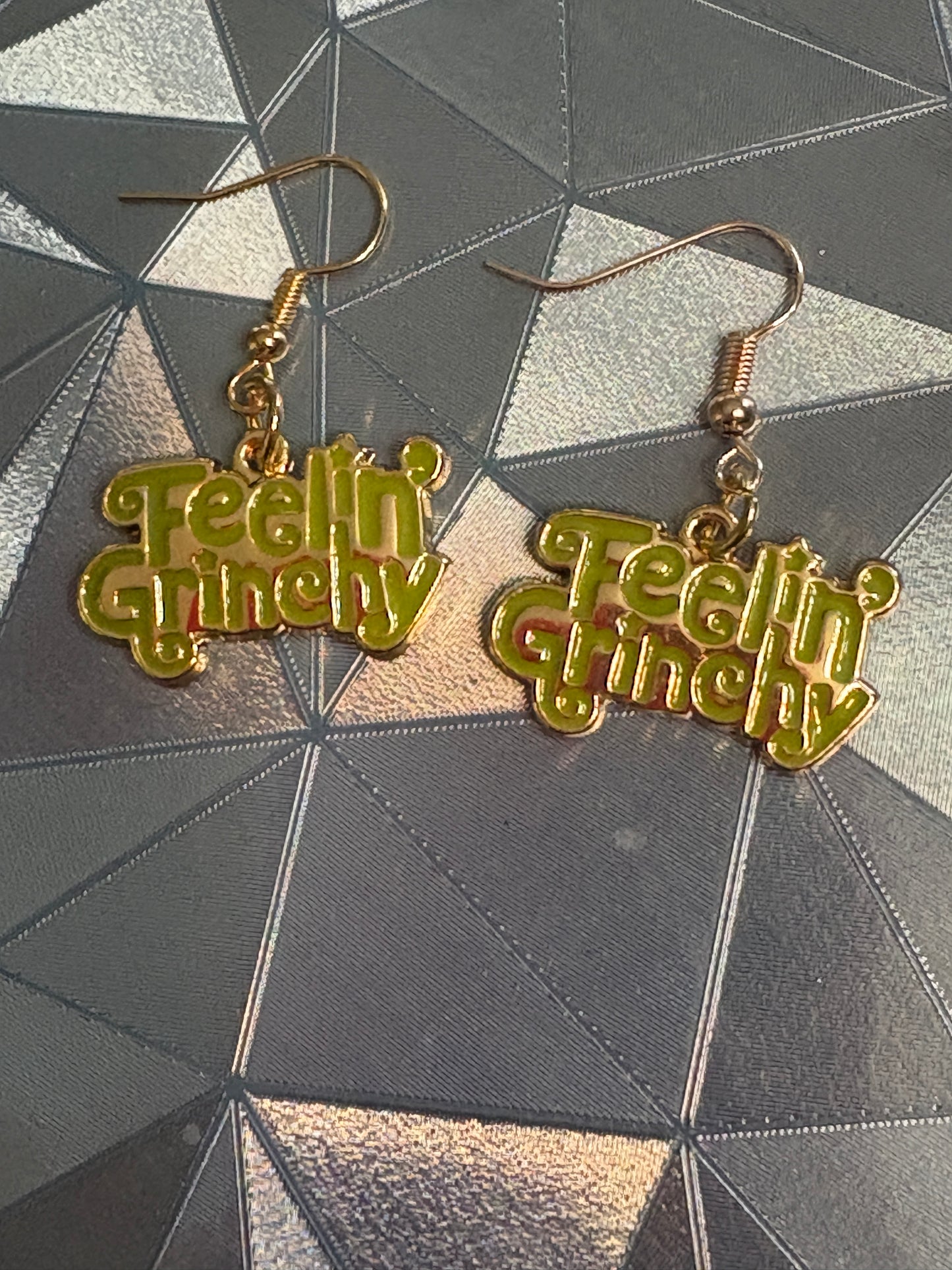 Feelin’ Grinchy Holiday Earrings – Festive Green Statement Dangles