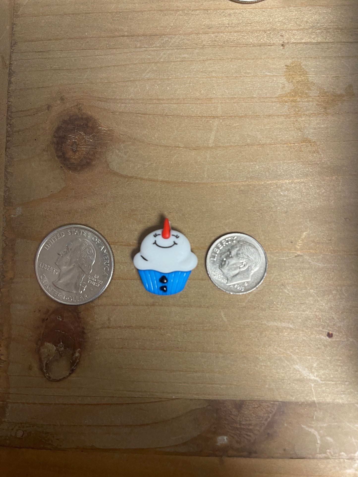 Snowman Cupcake Stud Earrings