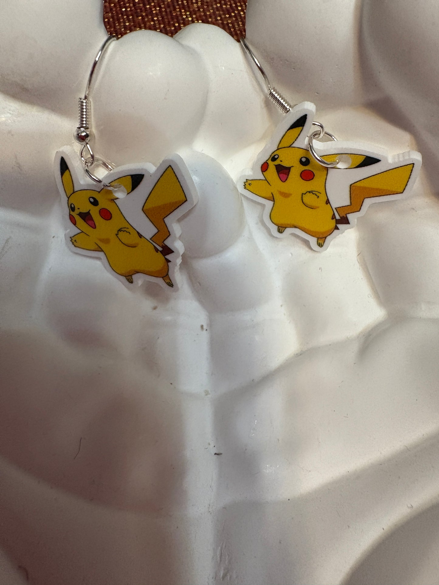 Pikachu Mini Dangle Earrings – Playful Acrylic Pokémon-Inspired Jewelry