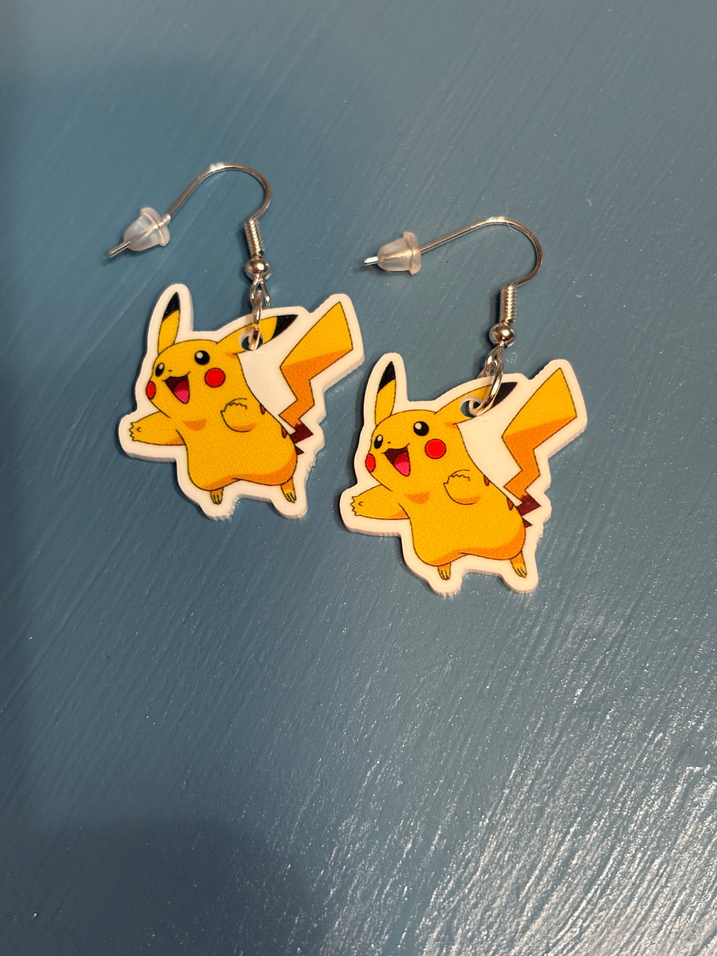 Pikachu Mini Dangle Earrings – Playful Acrylic Pokémon-Inspired Jewelry