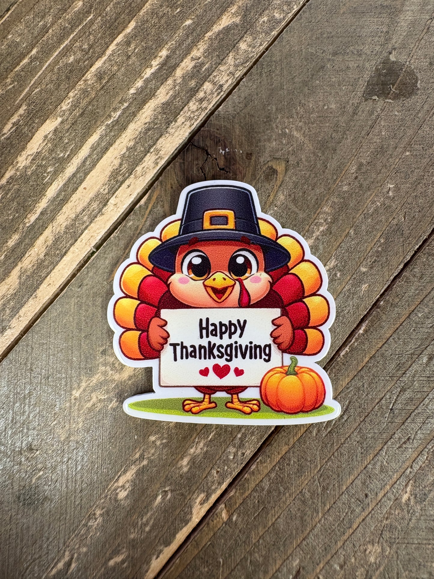 Happy Thanksgiving Turkey Magnet-Cute Fall Holiday Decor