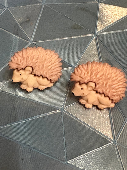 hedgehog Stud Earrings-Cute Woodland Jewelry
