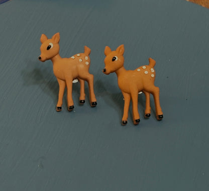 Forest Babies Deer Stud Earrings-Sweet Woodland Fawn Jewelry
