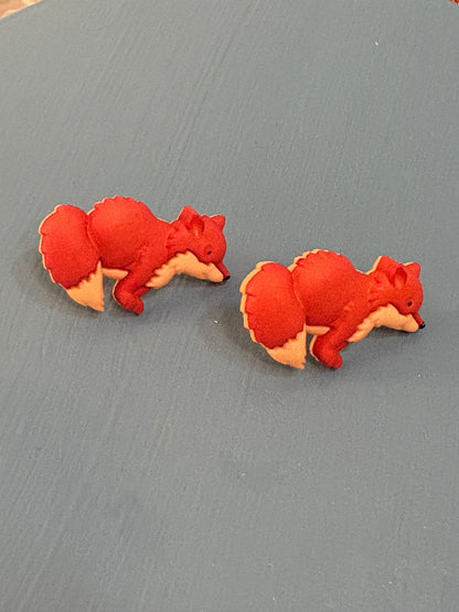Forest Babies Fox Stud Earrings-Sweet Woodland Fox Jewelry