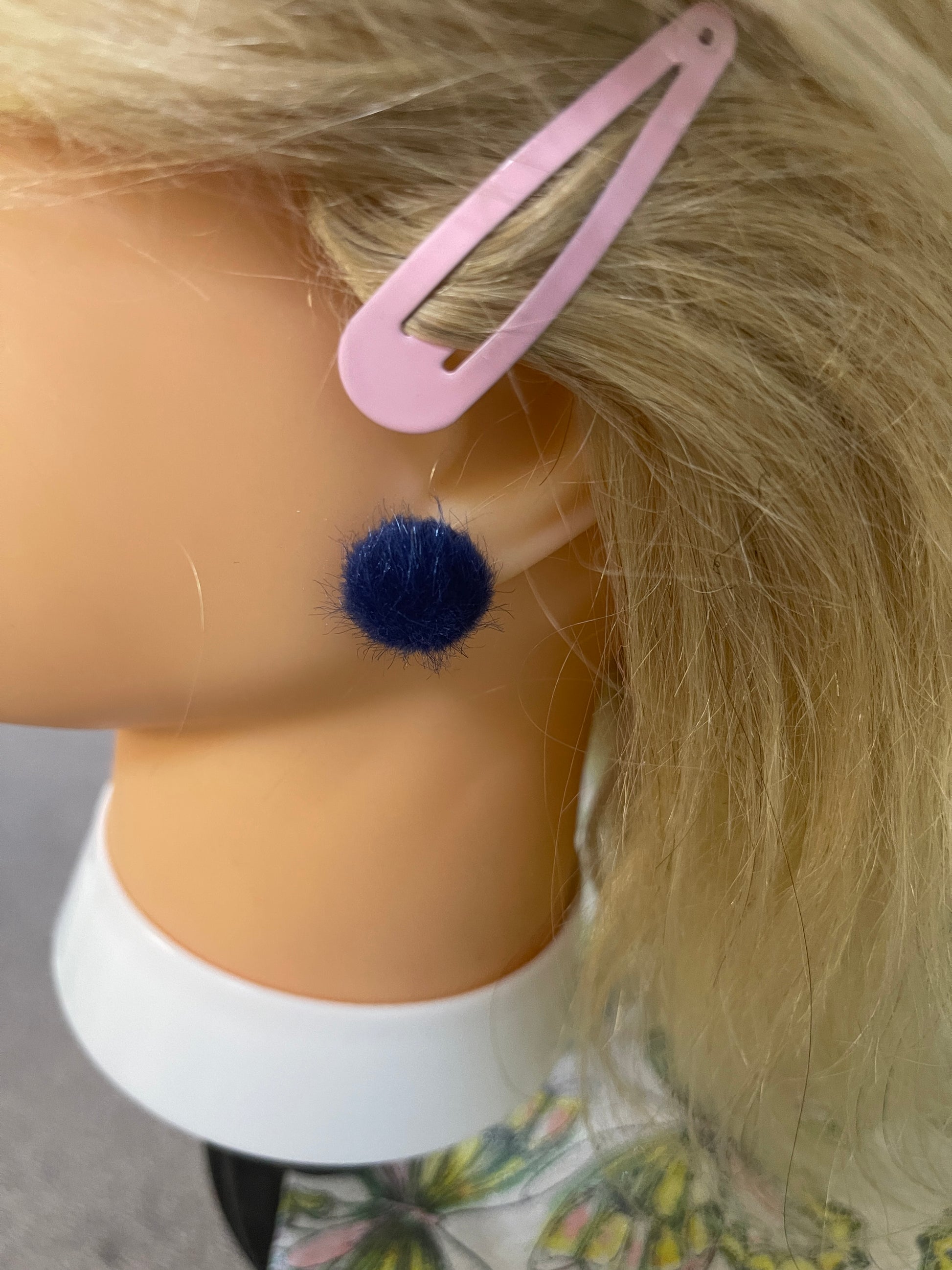 Faux Fur Stud earrings (11 colors to choose)Pink tiful of LOVE