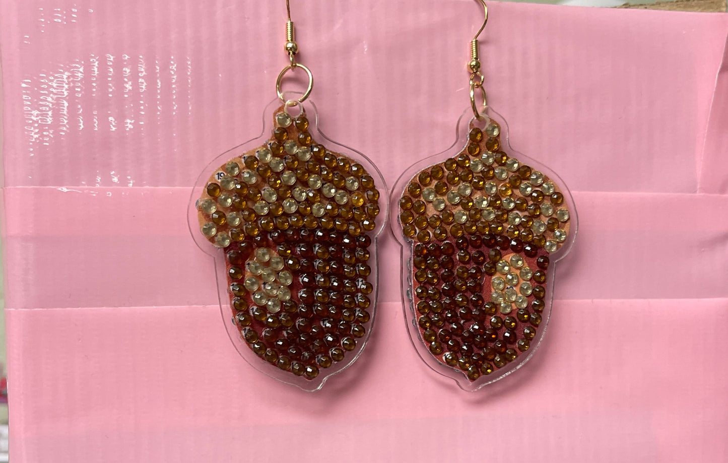 Thanksgiving- Diamond Painting Acorn Wire Earrings-23