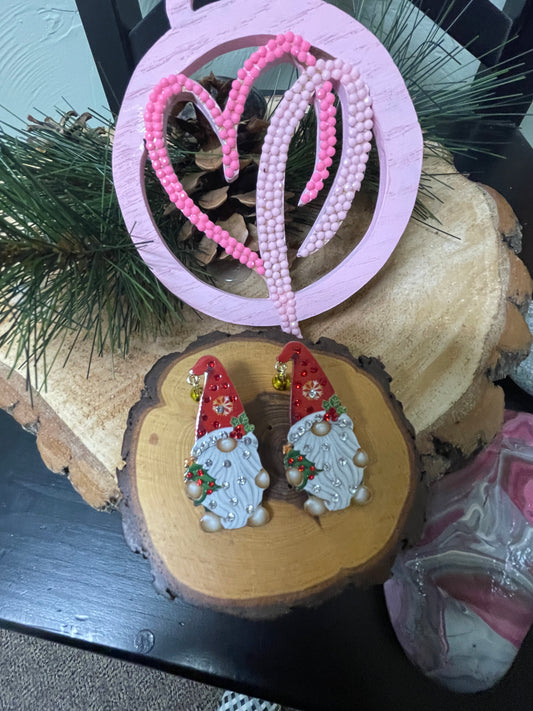Christmas Gnome; Holiday Cheer Stud EarringsPink tiful of LOVE