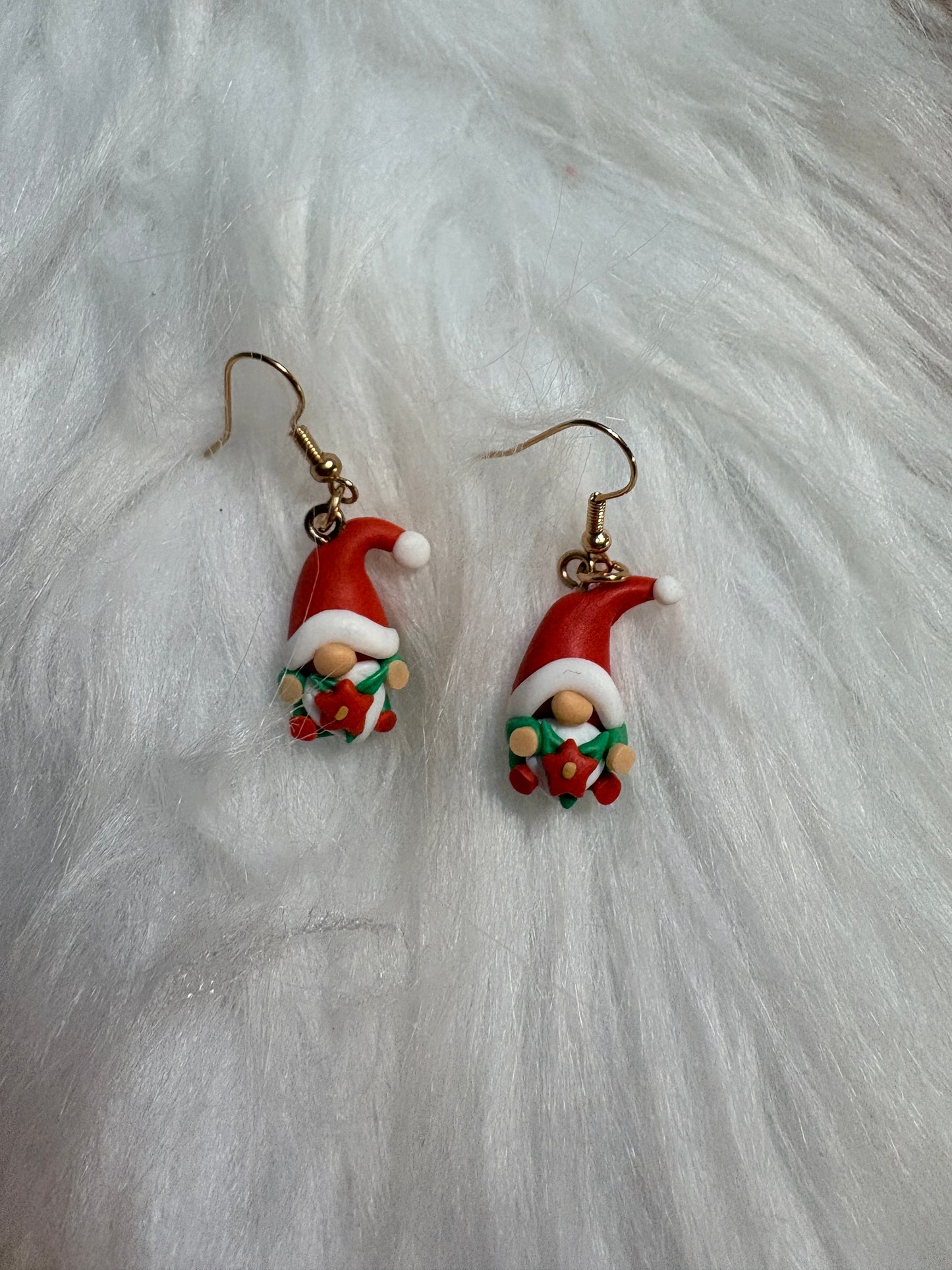 Mini Christmas Gnome Clay Earrings – Festive Holiday Charm Collection (6 Styles!)