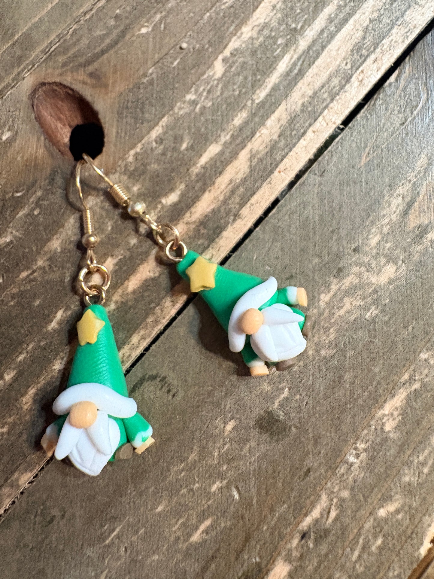 Mini Christmas Gnome Clay Earrings – Festive Holiday Charm Collection (6 Styles!)