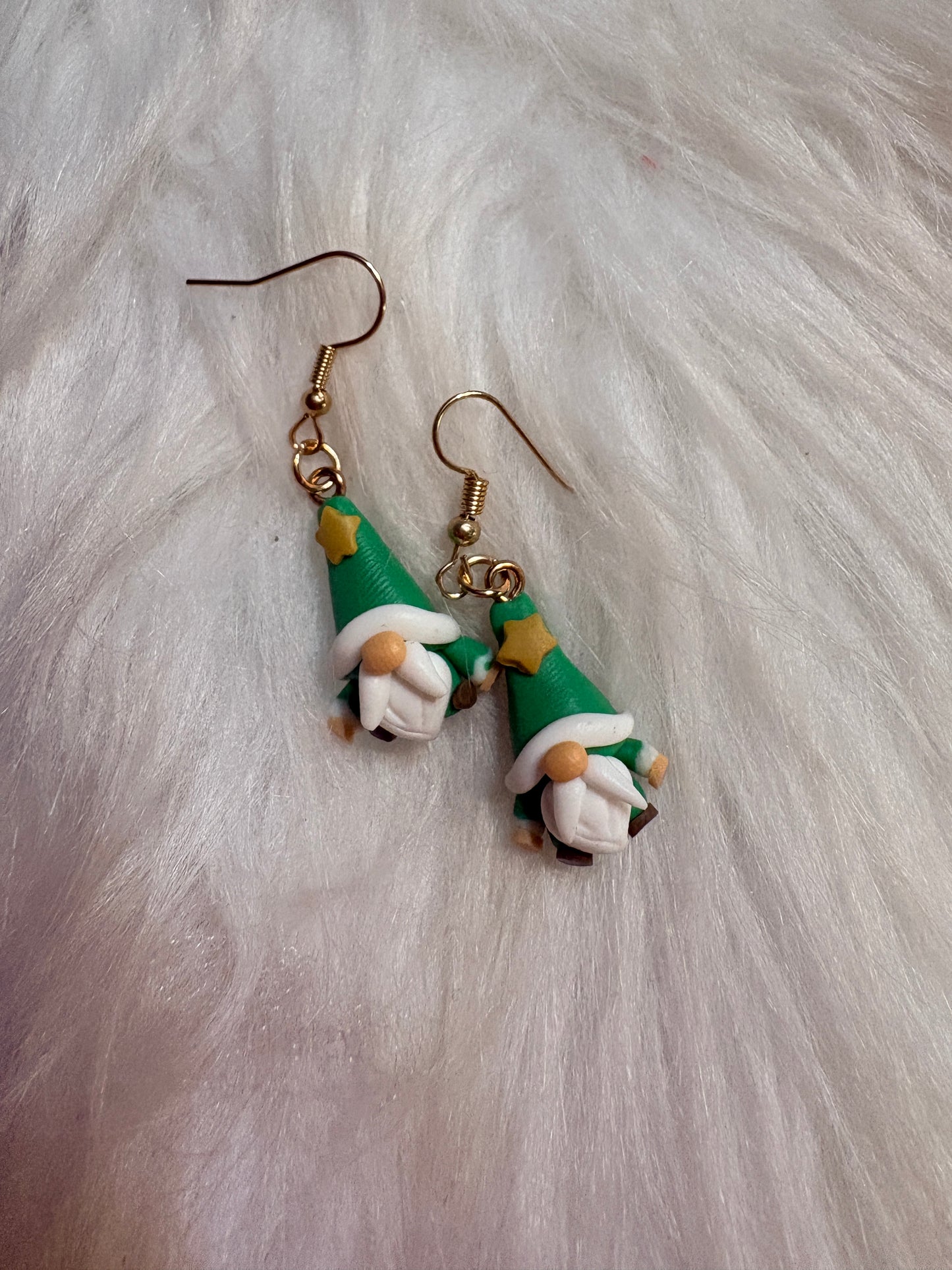 Mini Christmas Gnome Clay Earrings – Festive Holiday Charm Collection (6 Styles!)